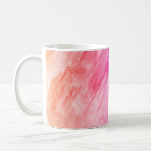 Regenbogen Aquarellfarbe Abstrakte Malcoffe Kaffeetasse (Links)