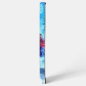 Regenbogen Aquarellfarbe mit Farbtupfer Samsung Galaxy Hülle (Linke Seite)