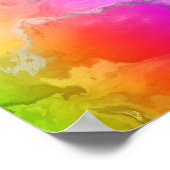 REGENBOGEN AQUITMALEREI ABSTRAKTE KUNST POSTER (Ecke)