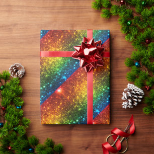 Regenbogen-Astral-Glitter  Geschenkpapier