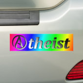 Regenbogen-Atheisten-Flagge Autoaufkleber (Auf Auto)