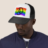 Regenbogen-Atheisten-Flagge Truckerkappe (Beispiel)