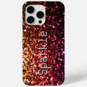 Regenbogen-Attrappen-Glitter funkelt Ihren Text Case-Mate iPhone Hülle (Rückseite)