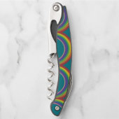 Regenbogen auf blauem Schiefer Kellnermesser (Vorderseite)