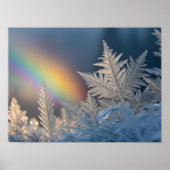 Regenbogen auf Mattierten Fernen Poster (Vorne)