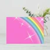 Regenbogen auf rosa Himmelshintergrund (Stehend Vorderseite)