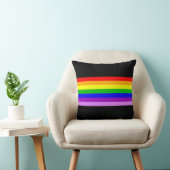 Regenbogen auf Schwarz Kissen (Stuhl )