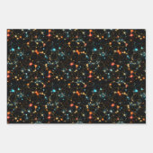 Regenbogen auf schwarzem Abstract Geschenkpapier Set (Vorderseite 3)