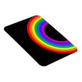 Regenbogen auf schwarzem Hintergrund Magnet (Rechte Seite)