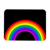 Regenbogen auf schwarzem Hintergrund Magnet (Horizontal)