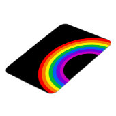 Regenbogen auf schwarzem Hintergrund Magnet (Linke Seite)