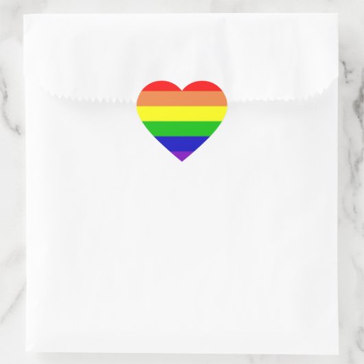 Regenbogen-Aufkleber Herz-Aufkleber (Tasche)
