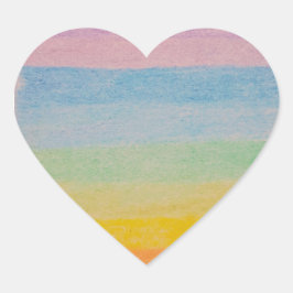Regenbogen-Aufkleber Herz-Aufkleber