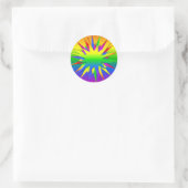 Regenbogen-Aufkleber Runder Aufkleber (Tasche)