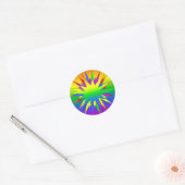 Regenbogen-Aufkleber Runder Aufkleber (Umschlag)