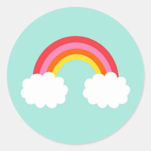 Regenbogen-Aufkleber Runder Aufkleber