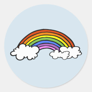 Regenbogen-Aufkleber Runder Aufkleber
