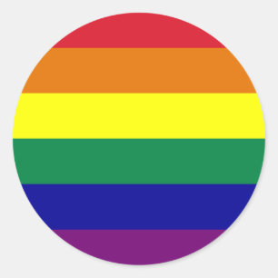 Regenbogen-Aufkleber Runder Aufkleber