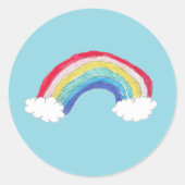 Regenbogen-Aufkleber Runder Aufkleber (Vorderseite)