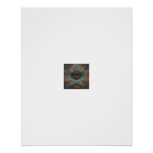 Regenbogen-Augen-Kaleidoskop-Mandala Poster