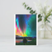 Regenbogen Aurora Borealis art2 Postkarte (Stehend Vorderseite)