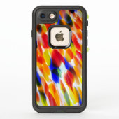 Regenbogen aus farbigen Samenkörnern auf Weiß (Rückseite)