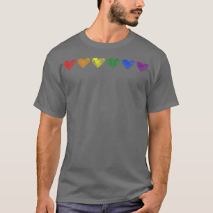 Regenbogen aus Herz-Liebe Gay Pride LGBT Monat 202 T-Shirt