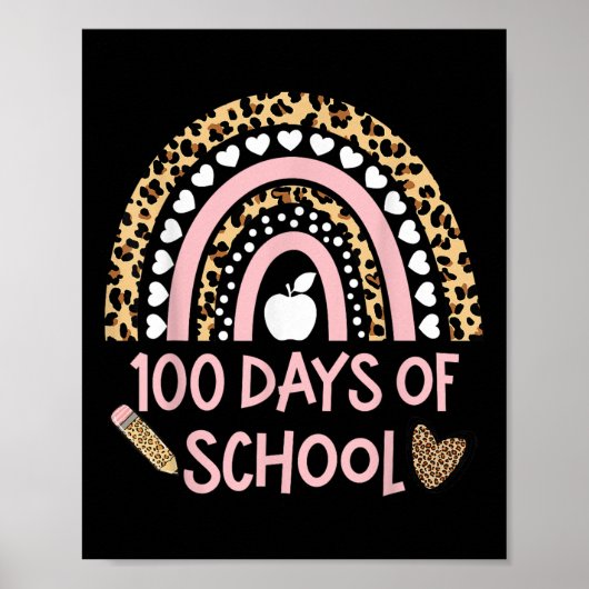 Regenbogen aus Leopard, 100. Schultag, 100. Poster (Vorne)