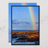 Regenbogen aus Liebe und Glück, Hochzeit, UAWG Einladung (Vorne/Hinten)