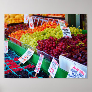 Regenbogen aus Obst Poster
