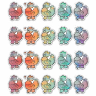 Regenbogen aus Silkies Vinyl Sticker Sortiment