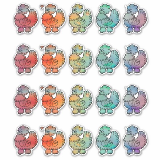 Regenbogen aus Silkies Vinyl Sticker Sortiment (Vorderseite)