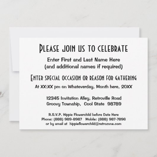 Regenbogen aus Squishy Dough Einladung (Rückseite)