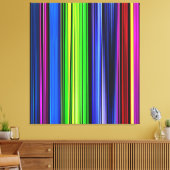 Regenbogen aus Streifen - LGBTQIA Leinwanddruck (Insitu (Wohnzimmer))
