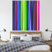 Regenbogen aus Streifen - LGBTQIA Leinwanddruck (Insitu (Schlafzimmer))