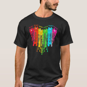 Regenbogen-Autismus-Bewusstseinsmonat Puzzle Herz T-Shirt