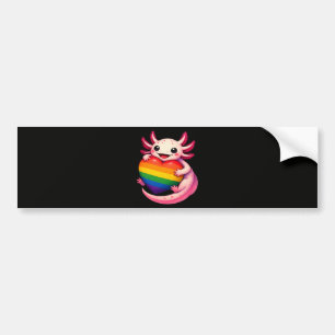 Regenbogen Axolotl Herz Pride Amphibie Autoaufkleber