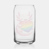 Regenbogen Axolotl Herz Pride Amphibie Dosenglas (Rückseite)