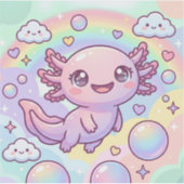 Regenbogen Axolotl Träume Aufkleber (Vorderseite)