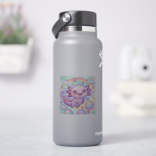 Regenbogen Axolotl Träume Aufkleber (HydroFlask)