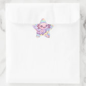 Regenbogen Axolotl Träume Stern-Aufkleber (Tasche)