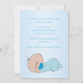 Regenbogen Baby Boy Baby Shower Einladung (Rückseite)
