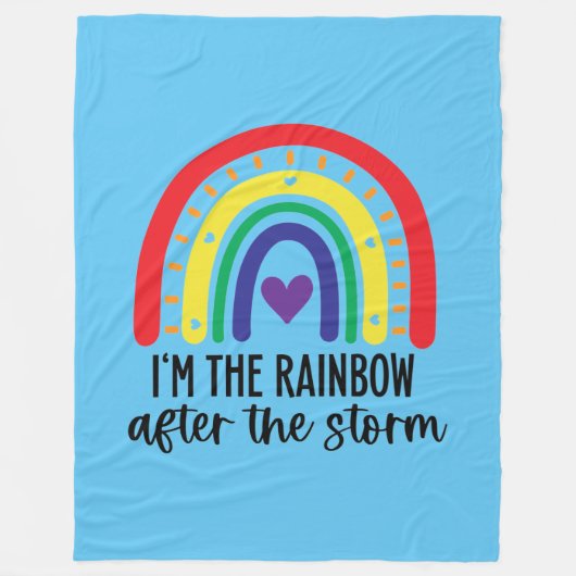 Regenbogen Baby Fleecedecke (Vorderseite)