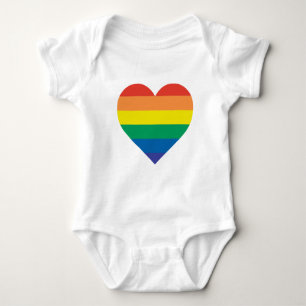 Regenbogen-Baby-Herz Baby Strampler