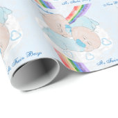 Regenbogen-Baby paart Gewohnheit Geschenkpapier (Rolleneckpunkt)