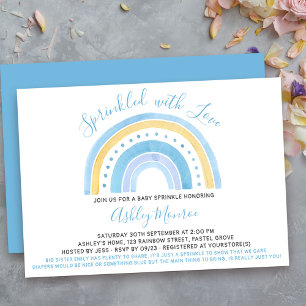 Regenbogen-Baby-Shower-Junge-Baby-Sprinkle Einladung
