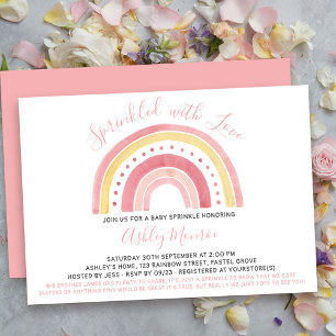 Regenbogen-Baby-Shower-Mädchen-Baby-Sprinkle-Einla Einladung