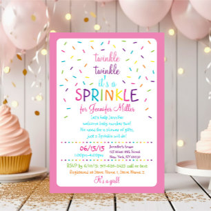 Regenbogen-Baby-Sprinkle Einladung