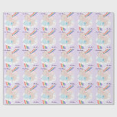 Regenbogen-Baby-Zwillinge besonders angefertigt Geschenkpapier (Flach)