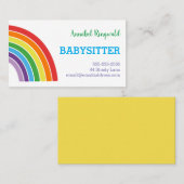 Regenbogen-Babysitter-Kinderbetreuungs-Anbieter Visitenkarte (Vorne/Hinten)
